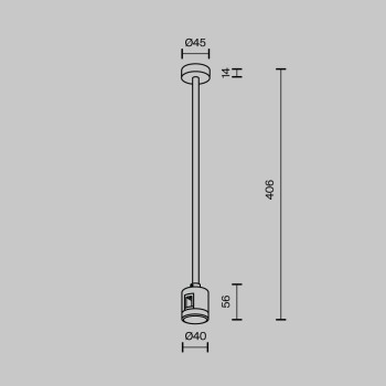 Accesoriu șină spoturi Accessories for tracks Flarity Maytoni, L4, H41, black