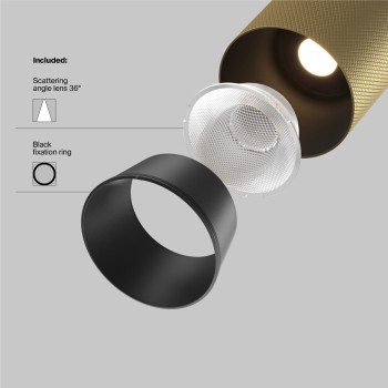 Spot magnetic pe șină Artisan negru Maytoni, 12W, 3000K, H12