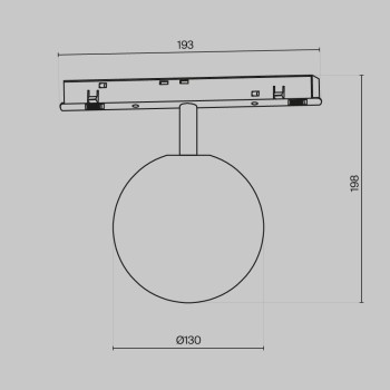 Spot magnetic pe șină Luna alb Maytoni, 5W, 4000K