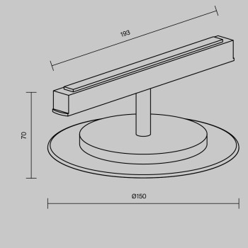 Spot magnetic pe șină Relax negru Maytoni, 5W, 3000K (3)