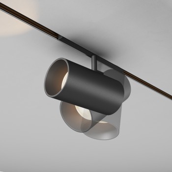 Spot pe șină Focus LED negru Maytoni, 18W