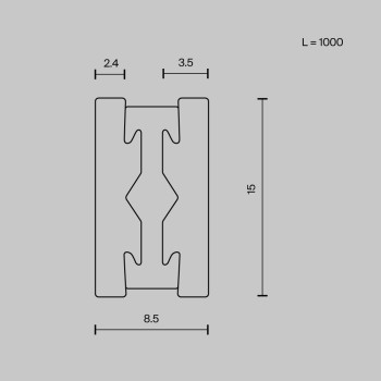 Șină spoturi Busbar trunkings Flarity alamă Maytoni, L100