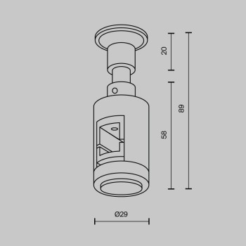 Accesoriu șină spoturi Accessories for tracks Flarity Maytoni, L3, H9, brass