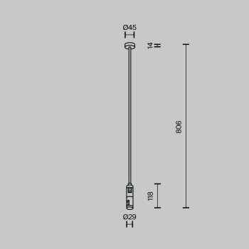 Accesoriu șină spoturi Accessories for tracks Flarity Maytoni, L4, H81, l3, brass, IP20