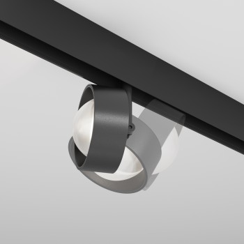 Spot magnetic pe șină Lens negru Maytoni, 15W, L19, H14