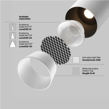 Spot magnetic pe șină Artisan negru Maytoni, 12W, 3000K, H12 (2)