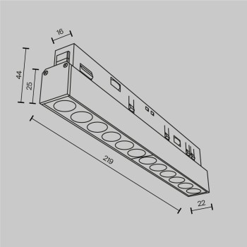 Spot magnetic pe șină Points alb Maytoni, 12W, 3000K, H4