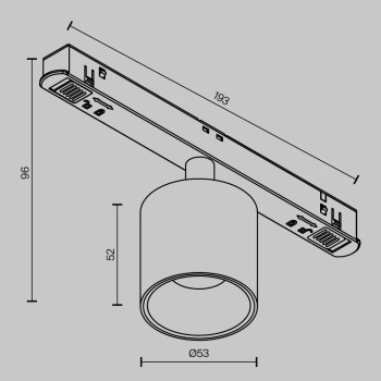 Spot magnetic pe șină Alfa S negru Maytoni, 7W (3)