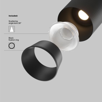 Spot magnetic pe șină Artisan negru Maytoni, 12W, 4000K