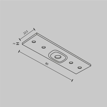 Accesoriu șină spoturi Accessories for tracks Exility Maytoni, L8, l2, white