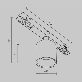 Spot magnetic pe șină Alfa S negru Maytoni, 6W (3)