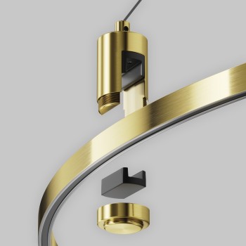 Accesoriu șină spoturi Accessories for tracks Flarity Maytoni, L6, H25, brass