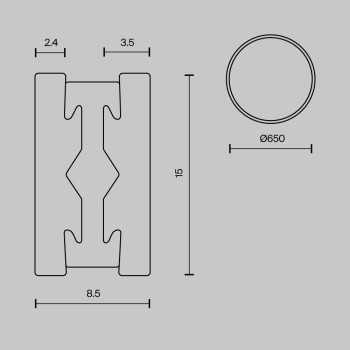 Șină spoturi Busbar trunkings Flarity negru Maytoni, L65