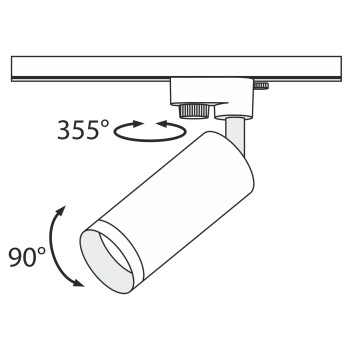 Spot pe șină Focus negru Maytoni, 10W, H21 (2)