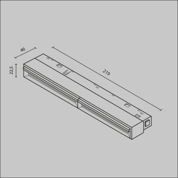 Spot magnetic pe șină Parete alb Maytoni, 12W, L22