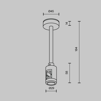 Accesoriu șină spoturi Accessories for tracks Flarity Maytoni, L4, H18, brass