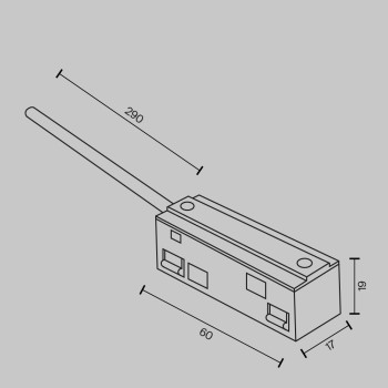 Accesoriu șină spoturi Accessories for tracks Exility Maytoni, L35, white