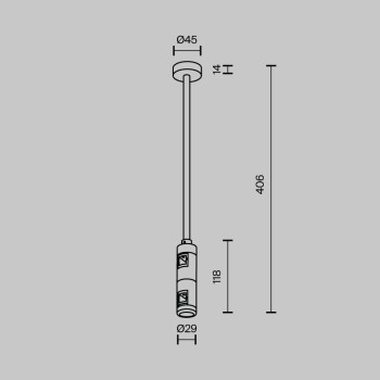 Accesoriu șină spoturi Accessories for tracks Flarity Maytoni, L4, H41, l3, brass, IP20 (2)