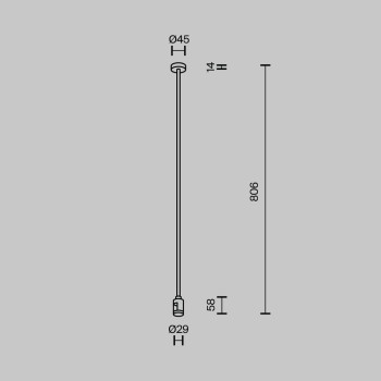 Accesoriu șină spoturi Accessories for tracks Flarity Maytoni, L4, H81, l3, brass