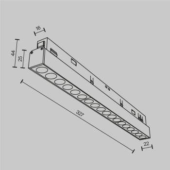 Spot magnetic pe șină Points alb Maytoni, 18W, L33 (3)