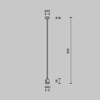 Accesoriu șină spoturi Accessories for tracks Flarity Maytoni, L4, H81, black