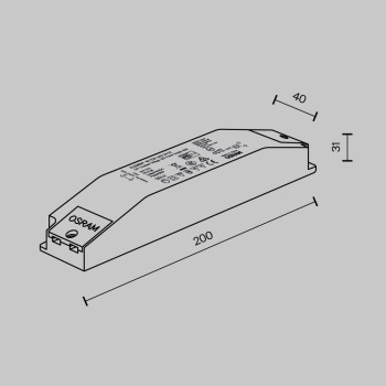 Accesoriu șină spoturi Power Supply Flarity Maytoni, L20