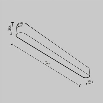 Spot magnetic pe șină Basis negru Maytoni, 16W