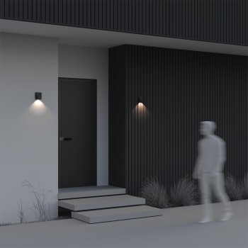 Aplică arhitecturală exterior negru Maytoni, IP54, 3000K, L7