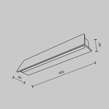 Aplică exterior LED exterior Trupp grafit Maytoni, IP54, 10W
