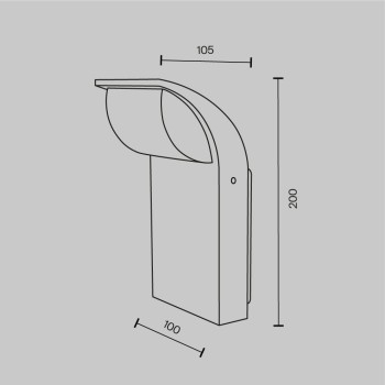 Aplică exterior LED exterior Stock grafit Maytoni, IP65