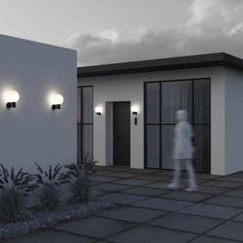 Aplică exterior exterior Bold negru Maytoni, IP54, H28