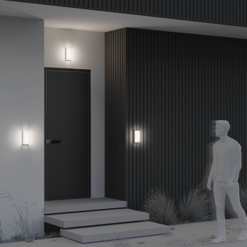 Aplică exterior LED exterior Badd grafit Maytoni, IP54, 155°