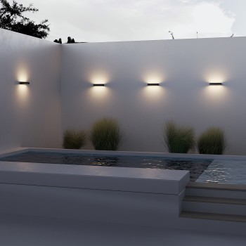 Aplică exterior LED exterior Lot grafit Maytoni, IP65, 300°