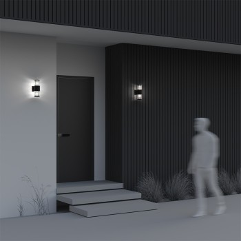Aplică exterior exterior Bronx negru Maytoni, IP54, H32