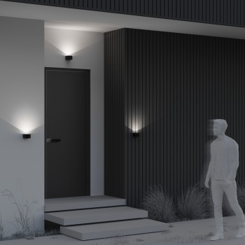 Aplică arhitecturală exterior grafit Maytoni, IP54, L10, H6