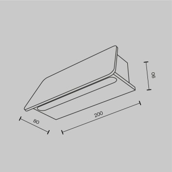 Aplică exterior LED exterior Trupp grafit Maytoni, IP54, 6W