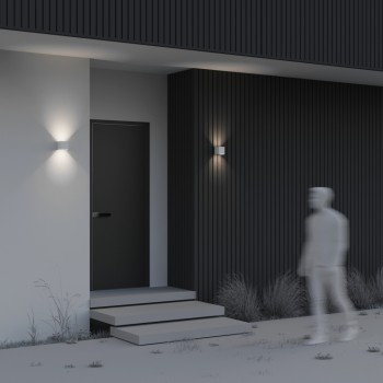 Aplică arhitecturală exterior alb Maytoni, IP54, 3000K, L10