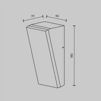 Aplică exterior LED exterior Brick grafit Maytoni, IP54, H18