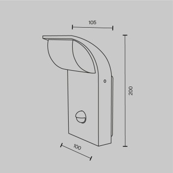 Aplică exterior LED exterior Stock grafit Maytoni, IP44