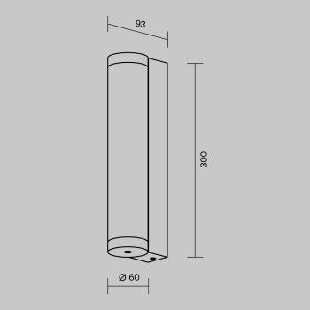 Aplică exterior LED exterior Rounge negru Maytoni, IP54, H30