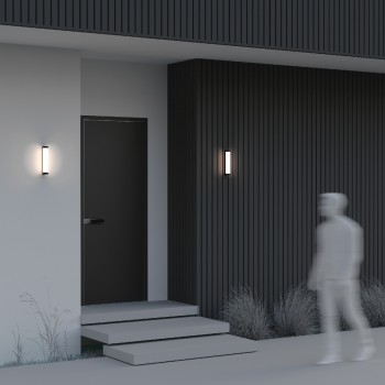 Aplică exterior LED exterior Rounge negru Maytoni, IP54, H30