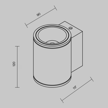 Aplică exterior LED exterior Shim grafit Maytoni, IP65
