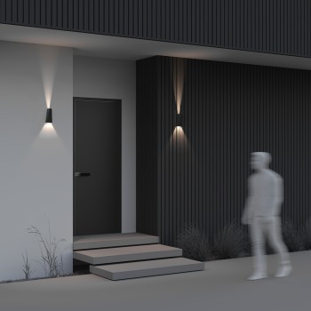 Aplică arhitecturală exterior negru Maytoni, IP54, 3200K