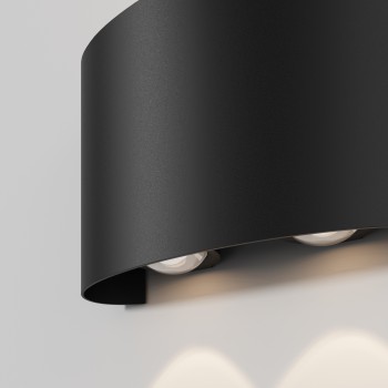 Aplică arhitecturală exterior negru Maytoni, IP54, 3000K, L4, l12