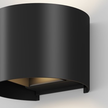 Aplică arhitecturală exterior negru Maytoni, IP54, 3000K, L12