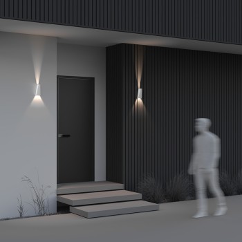 Aplică arhitecturală exterior alb Maytoni, IP54, 3200K