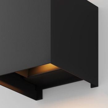 Aplică arhitecturală exterior negru Maytoni, IP54, 3000K, L10