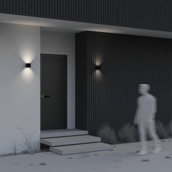 Aplică arhitecturală exterior negru Maytoni, IP54, 3000K, L10
