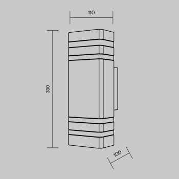 Aplică exterior exterior Unter den Linden negru Maytoni, IP54