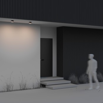Plafonieră exterior negru Maytoni, IP65, D12